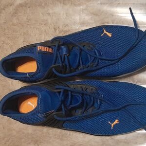 Mens Blue Mesh Pumas1